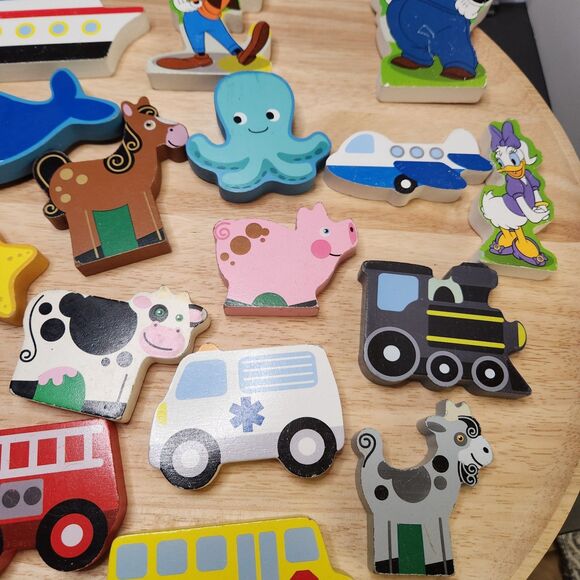 Wooden Cut-Out Puzzle Piece Assortment – Mixed Shapes, Display Use - Picture 2 of 9